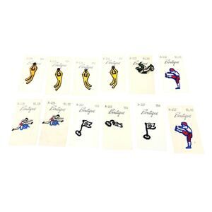 12 Vintage Sew-One Sports Small Appliques Patches Sewing Needle Work Crafts Art